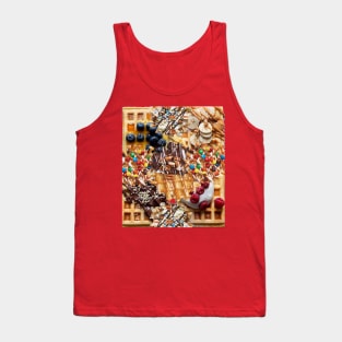 waffle food pattern Tank Top